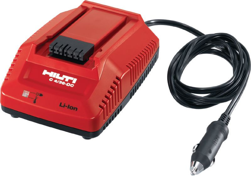 C4/36-DC Car charger Multi-voltage DC car charger for all Hilti Li-ion batteries