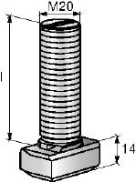 HBC-C-N Notched T-bolt Notched T-bolts for tension, perpendicular and parallel shear loads (3D loads)