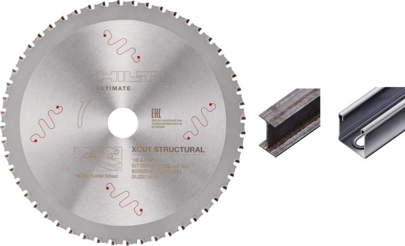 X-Cut Structural Stainless & steel circular saw blade Top-performance circular saw blade with cermet teeth to cut faster and last longer in structural steel, including stainless