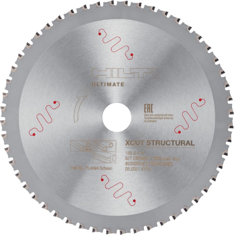 X-Cut Structural Stainless & steel circular saw blade Top-performance circular saw blade with cermet teeth to cut faster and last longer in structural steel, including stainless