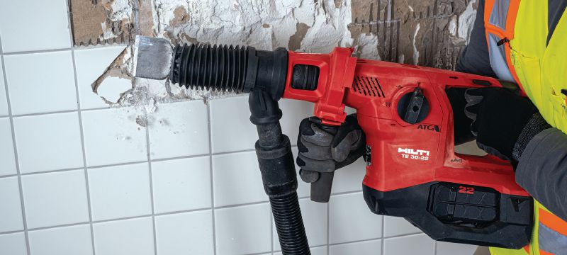 TE 30-22 cordless rotary hammer Powerful cordless SDS Plus (TE-C) rotary hammer with Active Vibration Reduction and Active Torque Control for concrete drilling and chiseling (Nuron battery platform) Applications 1